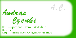 andras czenki business card